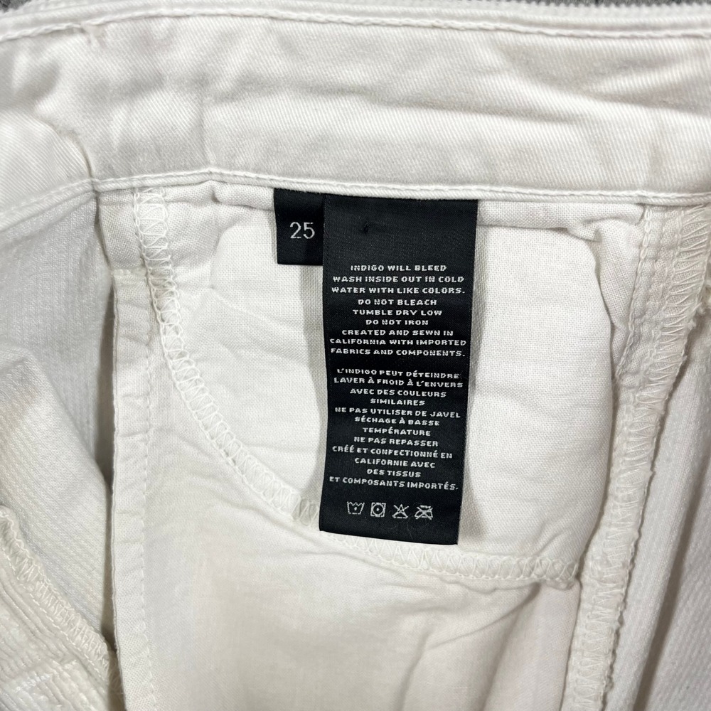 J Brand Selena Bootcut Corduroy Pants Moonbeam White Mid Rise Crop - Picture 12 of 16